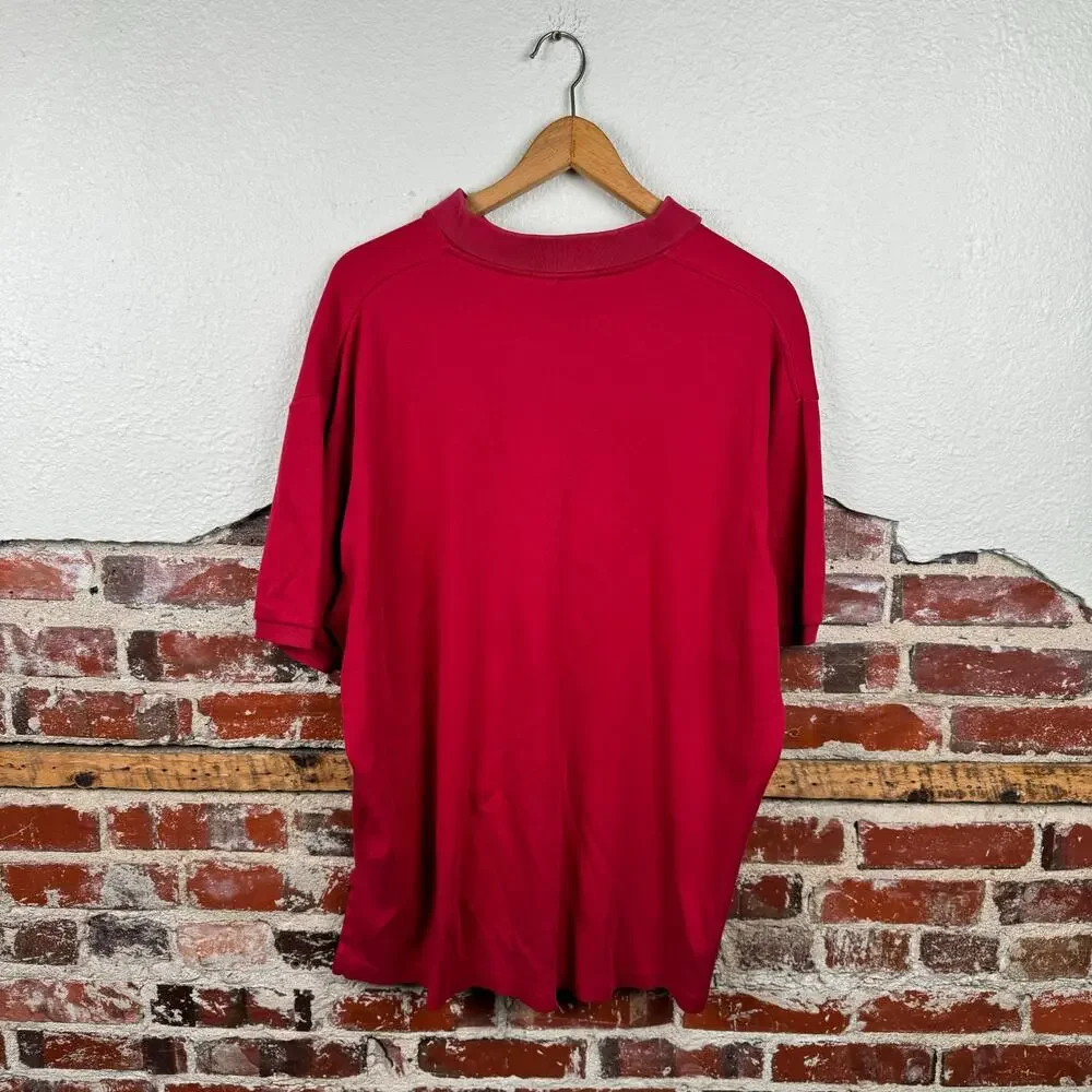 Vintage Polo Ralph Lauren Shirt Size XL Red Cotton Short Sleeve Polo Logo USA